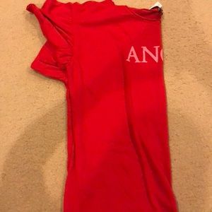 Red Scoop Neck